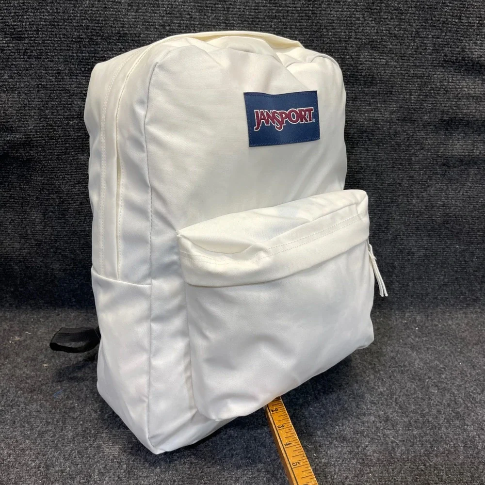 JanSport JS0A3P69 Hyperbreak White Backpack School Travel Bookbag Laptop Bag